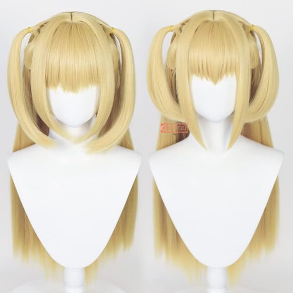 Transform into Misa Amane with Long Blonde Cosplay Wig – Perfect for Halloween and Costume Events