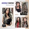 22-Inch Platinum Blonde Clip-In Hair Extensions – 10 PCS Highlight Colorful Hairpieces for Effortless Style