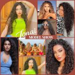 Black Curly Wig - 28" Long Middle Part Wig for Women WIG004, Ideal for Halloween, Cosplay, and Daily Glamour - Black