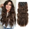 20-Inch Chocolate Brown Clip-In Hair Extensions