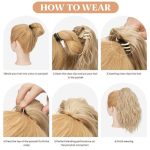 Instant Volume Makeover: Short Ponytail Extension Claw Clip - 13 Inch Fluffy Synthetic Curly Wavy Hairpiece for Effortless Style
