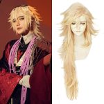 ANOGOL Wig Cap+Douma Wig Blonde Wig for Demon Slayer Cosplay, Perfect for Halloween and Anime Parties