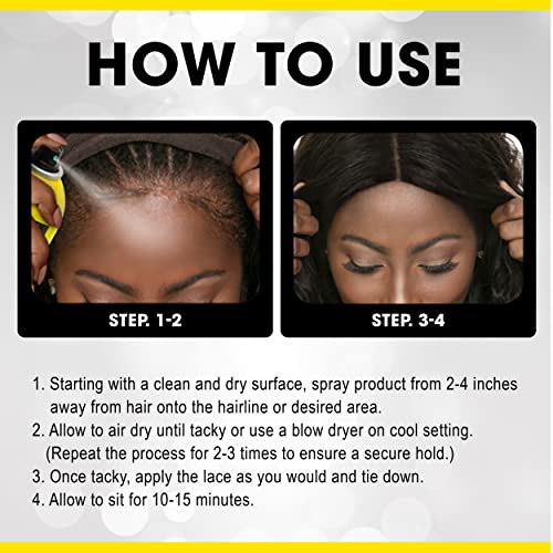 EBIN NEW YORK Wonder Lace Bond Adhesive Spray - Extra Mega Hold, Fast Drying, and Cruelty-Free for Daily Wig Application