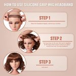 Secure Your Style with 2 Pieces Silicone Grip Wig Bands – Adjustable Non-Slip Wig Headbands for Men and Women