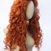 Embrace the Spirit of Merida with Long Copper Red Curly Wave Wig – Perfect for Cosplay and Channeling Your Brave Side