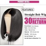 ETERNAL LOVELINESS 10A Brazilian Virgin Bob Wig - Summer-Ready Lace Closure, 160% Density, 4x4 Swiss Lace, 10 Inch