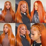 Ginger Color 13X4 HD Lace Front Wigs Human Hair Pre Plucked Hairline with Baby Hair Brazilian Remy Straight