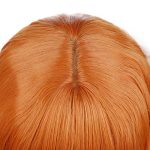 14 Inches Dark Orange Wig, a Short and Stylish Heat-Resistant Synthetic Wig with Bangs