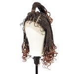 Lightweight 18-Inch Square Knotless Box Braided Wig - A Refreshing Twist in Synthetic Lace Front Fashion