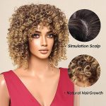 Soft Blonde Big Curly Wig - Natural Afro Kinky Curls for Black Women's Charm and Comfort