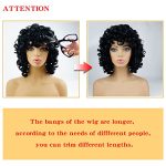 andromeda Short Curly Wig - Soft Black Big Curls with Bangs, Heat Resistant, Natural-Looking Synthetic Wig for Black Women
