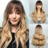 BOGSEA's Ombre Blonde Wig with Bangs - A Charming Statement for Daily Glam