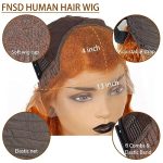 24-Inch Ginger Lace Front Wigs – 100% Unprocessed Brazilian Virgin Human Hair, HD Lace, and Pre-Plucked for Effortless Charm