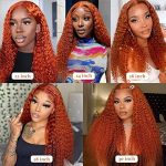 Ginger Curly Lace Front Wigs – 20 Inch True to Length Deep Wave Wig for a Charming Transformation