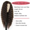 28-Inch Brown Curly Lace Front Wig - Synthetic Deep Wave Wig with 4" Fake Scalp for Natural Elegance 🌊👩‍🦱