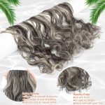 Cephermer Hair Extensions - 24" Long, Thick, and Natural Soft Hair, 7 PCS Clip-ins in Dark Brown Mix Bleach Blonde