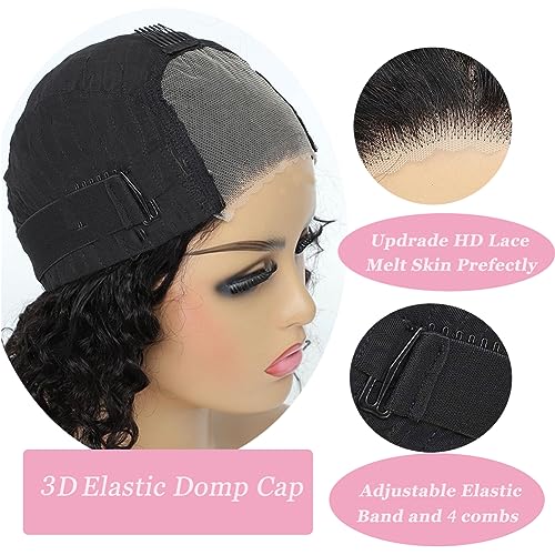 Wear And Go 180% Density Body Wave Lace Closure Bob Wig - 4x4 Glueless Human Hair, Pre Plucked, Ready To Wear - Natural Color 16 Inch