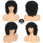 DZtineke's 14 Inch Curly Wig for Black Women - Big, Loose, and Kinky! Embrace Your Daily Style or Wow the Crowd at Parties and Cosplay Events