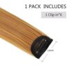 PCS 22" Synthetic Straight Hair Clips for Women - Cheap Invisible Golden Blonde for Instant Glamour