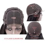 10-Inch Short Bob Wigs - Brazilian Virgin Hair Lace Closure Wigs for Black Women with Natural Color and Pre-Plucked Design