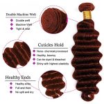 10A Brazilian Remy Reddish Brown Loose Deep Bundles – Vibrant #33B Color for a Stylish Makeover