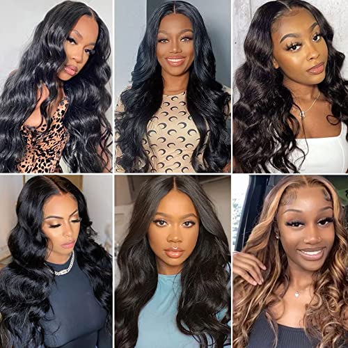 HD Lace Front Synthetic Wigs - Long Body Wave Hair for Black Women