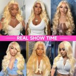 Blonde Bombshell Bliss: 613 Lace Front Wig - HD Transparent Lace, 180% Density, 24 Inch Body Wave for Effortless Glam