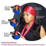 Satin Edge Laying Scarf: Your Ultimate Wig Grip Headband for Stylish Lace Frontal Wigs, Perfect for Yoga, Makeup, Facial, and Sports (1 Pcs Black)
