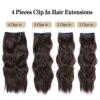 Transform Your Look with 20-Inch Chocolate Color Clip-In Hair Extensions - Ideal for Parties, Weddings, and Special Occasions