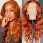 88J Ginger Color Lace Front Wigs - 22 Inch Body Wave Wig, 13x4 Glueless Pre Plucked Remy Human Hair Wig with Baby Hair for a Fashionable Fall Look