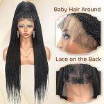 Alebery 36" Full Lace Knotless Box Braided Wigs - Quick Install and Realistic Look