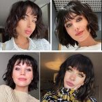 Black Wavy Wig with Bangs - Ideal for Costume Parties and Cosplay Events