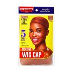Red by Kiss Stocking Wig Cap and Tinted Lace Wig Powder – Scalp Care, Matte Finish, and Natural Look in 5 PCS Pack!