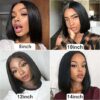 Premium 10-Inch Straight Bob Wig! Embrace Natural Beauty with 180% Density, HD Transparent Lace, and Unprocessed Brazilian Human Hair