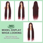 46" Twist Braided Lace Front Wig - Protective Hairstyle with Natural Hairline and Stunning Braided Design