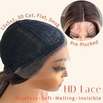 Blonde Ombre Lace Front Wig with Curtain Bangs
