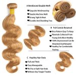 ✨ Sun-Kissed Elegance: Color 27 Honey Blonde Body Wave Human Hair - Brazilian Virgin Remy 1 Bundle for Lustrous Daily Styles! ✨