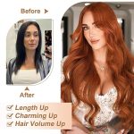 Long Orange Wigs: 26-Inch Ginger Orange Wavy Wig - Heat Resistant and Stylish for Daily Party Use