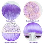 Illuminate Your Fun Moments with MIAHART Light Purple Short Bob Wig and Sunglass Set – Perfect Neon Colored Wigs for Bachelorette Glow in The Dark Parties!