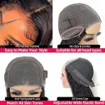 Bob Wig Human Hair Pre Plucked Cut Lace for Beginners 180% Density Upgraded No Glue Water Wave 4x4 HD Lace Closure Wigs for Black Women with Baby Hair Natural Color (14 inch)