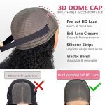Wear and Go Glueless Wigs with 5x5 HD Lace Closure - Pre-Plucked, Pre-Cut, and Ready to Wear Curly Bob Deep Wave Human Hair Wigs