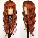 Ginger Orange Loose Wave Wig with Wispy Bangs for Fashion-Forward Women