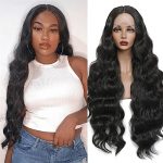 Elevate Your Look with Azedssw's 32" Long Brown Body Wave Lace Front Wigs - Perfect for Daily Use