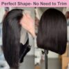 Kephare's 13x4 Frontal Lace Bob Wig - 180% Density, Natural Color, and HD Lace for a True-to-Life Transformation