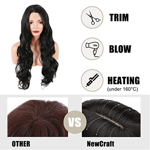 HD Lace Front Synthetic Wigs - Long Body Wave Hair for Black Women