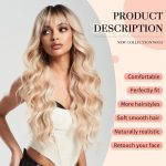 Unlock Effortless Elegance with the 24-Inch Blonde Wig with Bangs - Your Ultimate Companion for Party, Cosplay, and Daily Glam