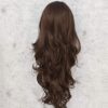 Dark Brown Long Wavy T-Part Lace Front Wig - 26inch Heat Resistant Synthetic Elegance for Natural Beauty 🌟💃