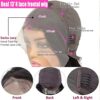 Hersmile's Straight Bob Wigs - Pre Plucked Human Hair Lace Front Wigs for Black Women in Real Natural Black 12 Inch