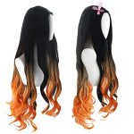 Demon Slayer Spirit with GARELF's Long Wavy Nezuko Cosplay Wig: A Perfect Blend of Style and Comfort for Halloween and Anime Enthusiasts