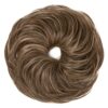 Effortless Chic Messy Bun Hair Piece - Synthetic Tousled Ponytail Extensions for Quick and Stylish Updos in Brunette/Ash Blonde Hues